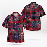 Clan Brown Modern Tartan Scottish Lion Hawaiian Shirt NZ96 Brown Modern Tartan Tartan Hawaii Shirt